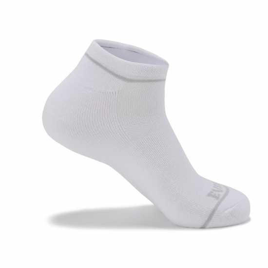 Everlast 6 Pack Trainers Socks Mens White Bag Мъжки чорапи