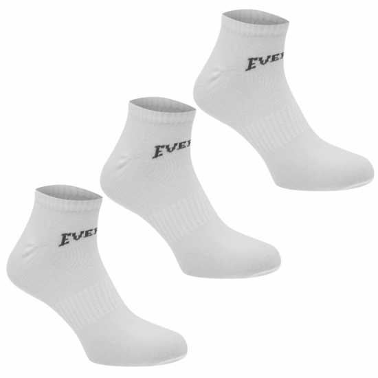 Everlast 3 Чифта Спортни Чорапи 3 Pack Trainer Socks Childrens White Детски чорапи
