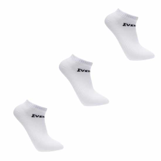 3 Чифта Спортни Чорапи Everlast 3 Pack Trainer Socks Ladies Бяло 3 Чифта Спортни Чорапи Everlast 3 Pack Trainer Socks Ladies Бяло