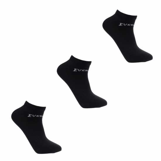 3 Чифта Спортни Чорапи Everlast 3 Pack Trainer Socks Ladies Черно 3 Чифта Спортни Чорапи Everlast 3 Pack Trainer Socks Ladies Черно