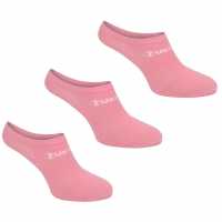 Everlast 3 Чифта Спортни Чорапи 3 Pack Trainer Socks Ladies Pink Дамски чорапи