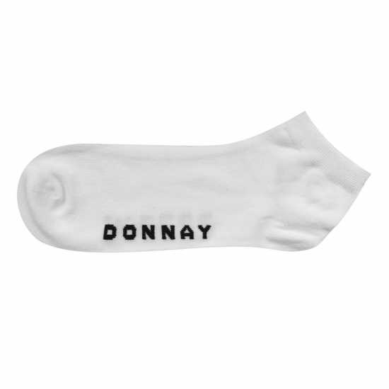 Donnay Мъжки Чорапи За Маратонки 10 Бр. 10 Pack Trainer Socks Plus Size Бяло Мъжки чорапи