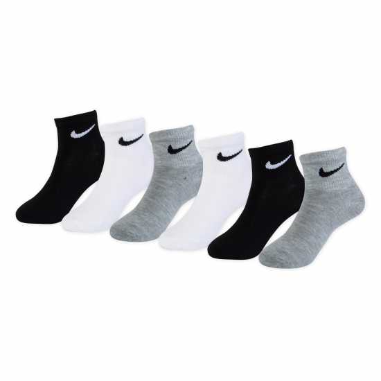 Nike 6 Pack Ankle Socks Childrens Mixed - Детски чорапи