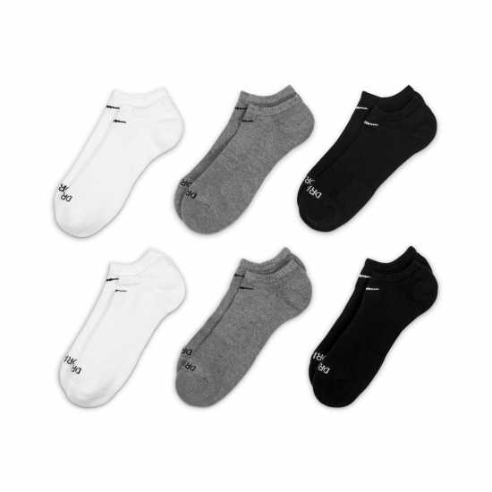 Nike Everyday Plus Cushioned Training No-Show Socks (6 Pairs) Multi-Colour Мъжки чорапи