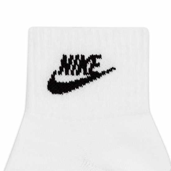 Nike Everyday Essential Ankle Socks (3 Pairs) White/Black Мъжки чорапи