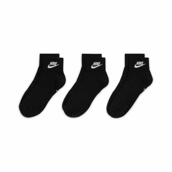 Nike Everyday Essential Ankle Socks (3 Pairs) Black/White Мъжки чорапи