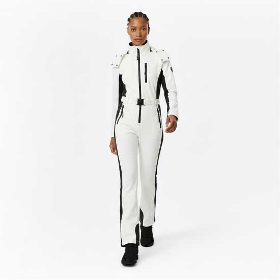 Jack Wills Women's Jw Stripe Waterproof Windproof Ski Suit Крем/Черен 