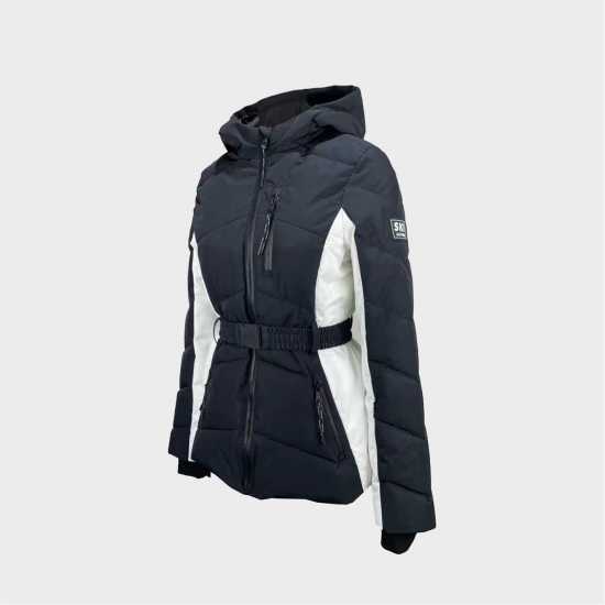 Jack Wills Hooded Puffer Ski Jacket Черно 