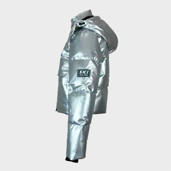 Яке За Ски Jack Wills Cropped Puffer Ski Jacket Сребърно 