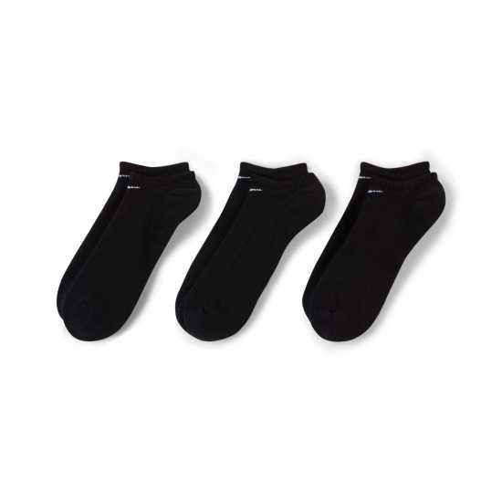 Nike 3 Pack Cushioned No Show Socks Black/White Мъжки чорапи