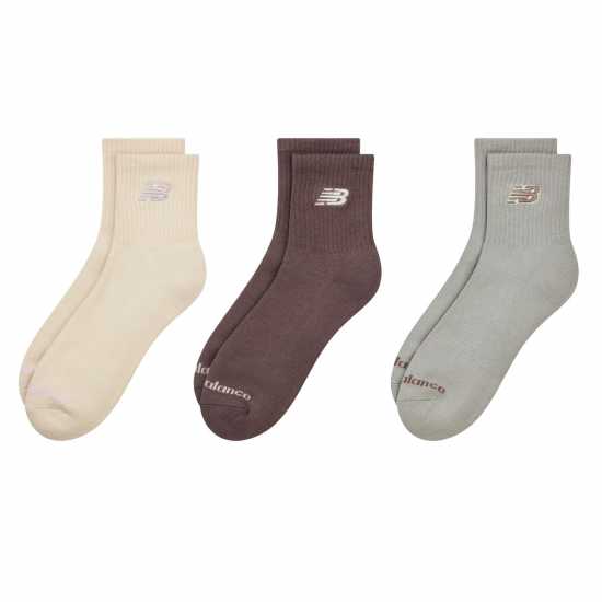 New Balance 3 Pk Ankle Socks  