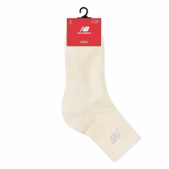 New Balance 3 Pk Ankle Socks  
