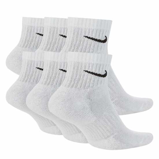 Nike 6Pk Quarter Sox Sn00 White/Black 