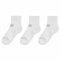 New Balance 3 Pack Ankle Socks White Мъжки чорапи