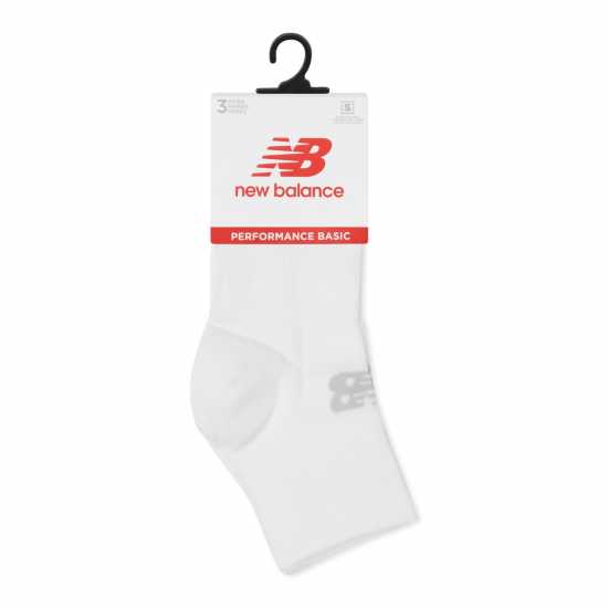 New Balance 3 Pack Ankle Socks White Мъжки чорапи