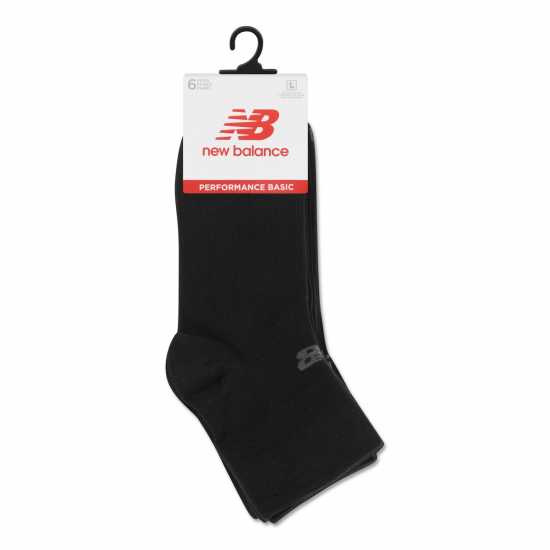 New Balance 6 Pack Of Ankle Socks Black Мъжки чорапи