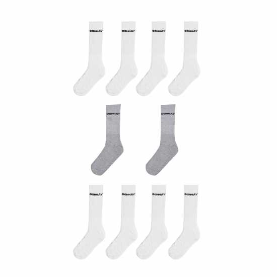 Мъжки чорапи Donnay Ниски Чорапи 10 Pack Quarter Socks Plus Size Бяло Donnay Ниски Чорапи 10 Pack Quarter Socks Plus Size Бяло Мъжки чорапи