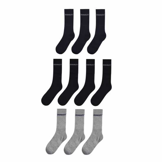 Мъжки чорапи Donnay Ниски Чорапи 10 Pack Quarter Socks Plus Size Черно Donnay Ниски Чорапи 10 Pack Quarter Socks Plus Size Черно Мъжки чорапи