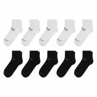 New Balance Ankle Socks 10 Pack Бяло/Черно 