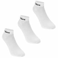 Adidas 3 Чифта Чорапи Essentials Ankle 3 Pack Socks White/Black Дамски чорапи