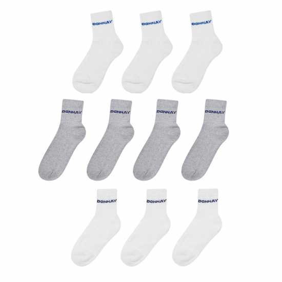 Детски чорапи Donnay Детски Чорапи До Глезена 10 Pack Quarter Socks Junior Бяло Donnay Детски Чорапи До Глезена 10 Pack Quarter Socks Junior Бяло Детски чорапи