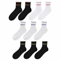 Donnay Детски Чорапи До Глезена 10 Pack Quarter Socks Junior Bright Asst Детски чорапи