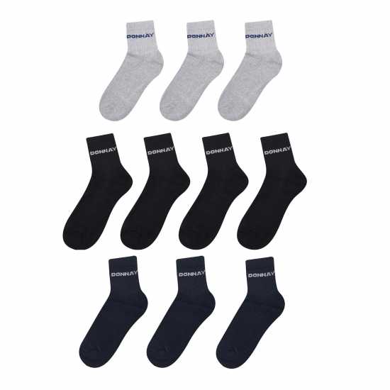 Детски чорапи Donnay Детски Чорапи До Глезена 10 Pack Quarter Socks Junior Черно Donnay Детски Чорапи До Глезена 10 Pack Quarter Socks Junior Черно Детски чорапи