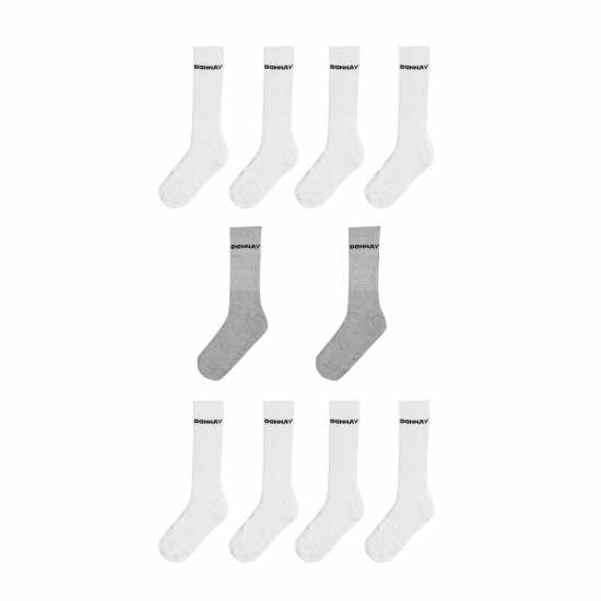 Мъжки чорапи Donnay Ниски Чорапи 10 Pack Quarter Socks Бяло Donnay Ниски Чорапи 10 Pack Quarter Socks Бяло Мъжки чорапи