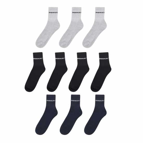 Мъжки чорапи Donnay Ниски Чорапи 10 Pack Quarter Socks Черно Donnay Ниски Чорапи 10 Pack Quarter Socks Черно Мъжки чорапи