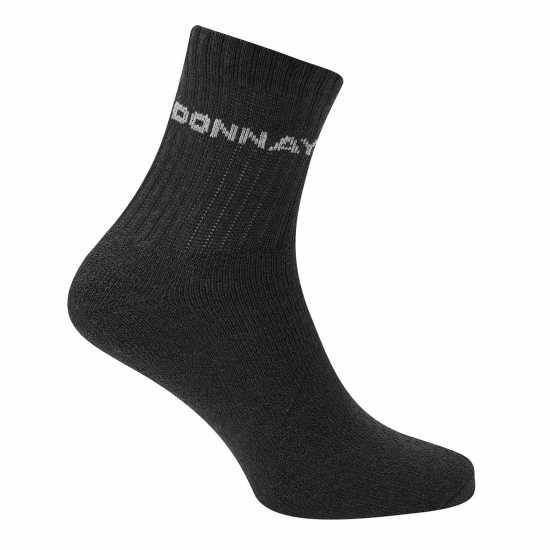 Donnay Ниски Чорапи 10 Pack Quarter Socks Mens Black Мъжки чорапи