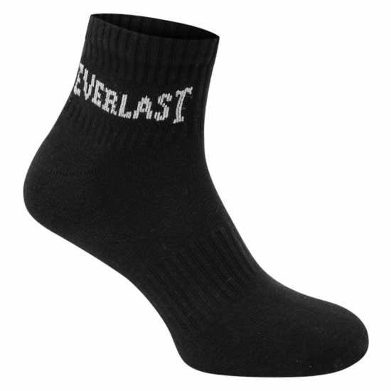 Everlast Комплект Чорапи Quarter Socks 3 Pack Childrens Черно Детски чорапи