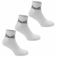 Everlast 3/4 Чорапи 3Бр. Quarter Sock 3 Pack Ladies White Дамски чорапи