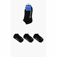 Champion 3 Pack Of Trainer Socks Mens Black KK001 Мъжки чорапи