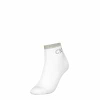 Дамски чорапи Calvin Klein Logo Sock Бяло Calvin Klein Logo Sock Бяло Дамски чорапи