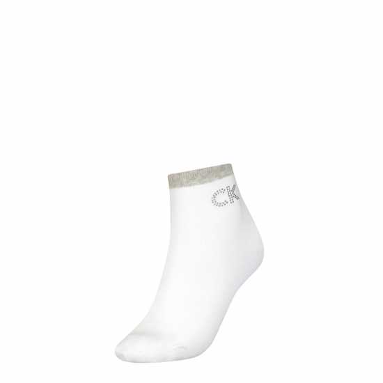 Calvin Klein Logo Sock Бяло Дамски чорапи