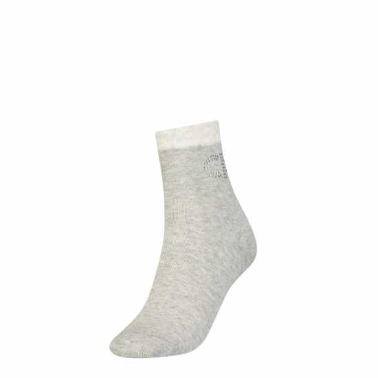Дамски чорапи Calvin Klein Logo Sock Сиво Calvin Klein Logo Sock Сиво Дамски чорапи