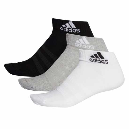 Мъжки чорапи Adidas Cushioned Sportswear Ankle Socks 3 Pairs Сив/Черен/Бял Adidas Cushioned Sportswear Ankle Socks 3 Pairs Сив/Черен/Бял Мъжки чорапи