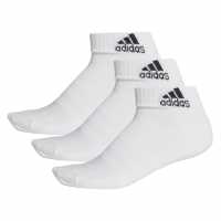 Adidas 3 Pack Ankle Socks Unisex Juniors White Детски чорапи