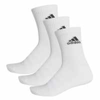 Adidas Crew Socks 3 Pack Womens White Дамски чорапи