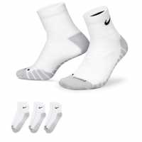 Nike Everyday Max Cushioned Training Ankle Socks (3 Pairs) White Дамски чорапи