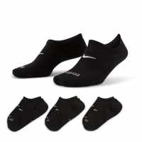 Nike Everyday Plus Cushioned Women's Training Footie Socks (3 Pairs) Black Дамски чорапи