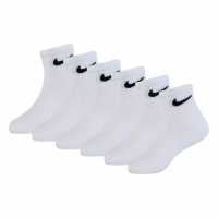 Nike 6 Pack Of Trainer Socks Infants White Детски чорапи