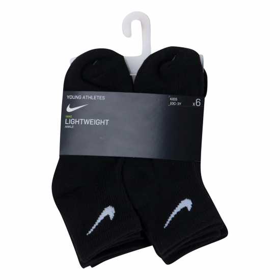 Nike 6 Pack Of Trainer Socks Infants Black Детски чорапи
