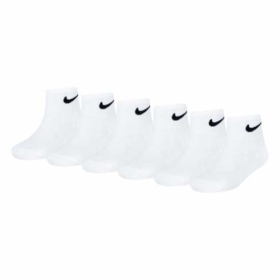 Nike 6 Pack Of Trainer Socks Infants White Детски чорапи