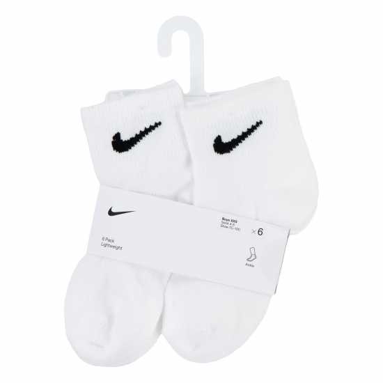 Nike 6 Pack Of Trainer Socks Infants White Детски чорапи