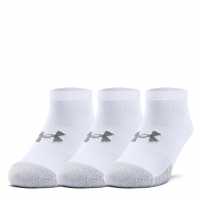 Under Armour Heatgear No Show 3Pk White Мъжки чорапи