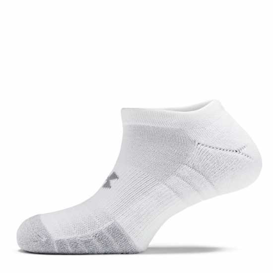 Under Armour Heatgear No Show Socks 3 Pack White Мъжки чорапи