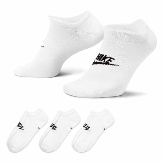 Nike Sportswear Everyday Essential No-Show Socks 3 Pairs Бяло Мъжки чорапи