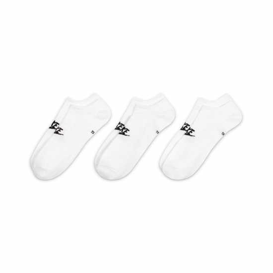 Nike Sportswear Everyday Essential No-Show Socks 3 Pairs White Мъжки чорапи