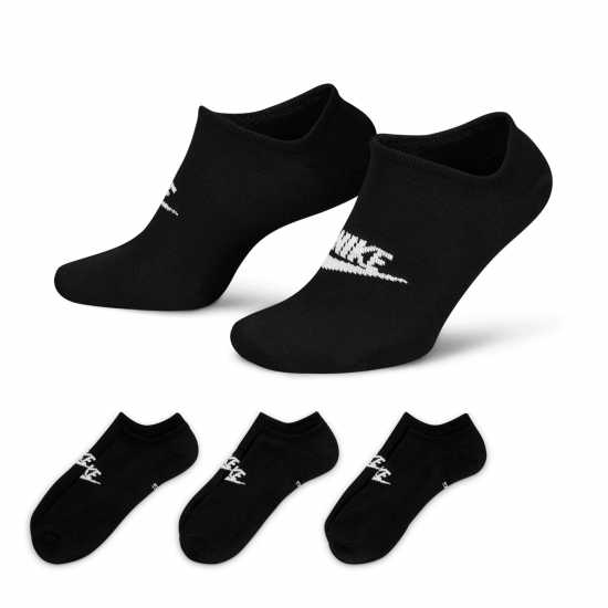 Мъжки чорапи Nike Sportswear Everyday Essential No-Show Socks 3 Pairs Черно/Бяло Nike Sportswear Everyday Essential No-Show Socks 3 Pairs Черно/Бяло Мъжки чорапи